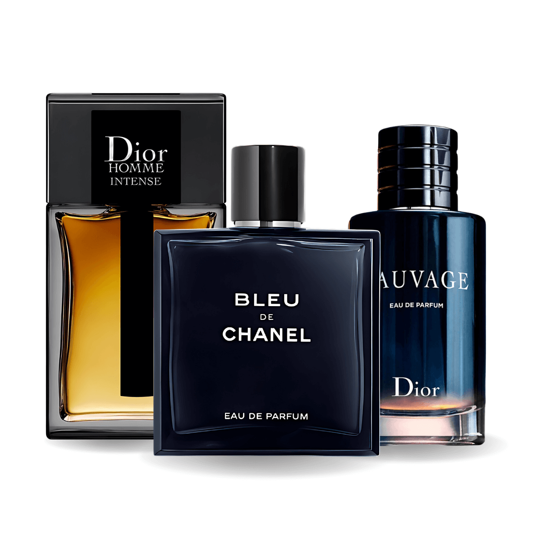 ZESTAW: SAUVAGE DIOR, BLEU DE CHANEL, DIOR HOMME INTENSE