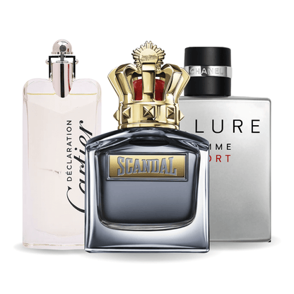 ZESTAW: ALLURE HOMME SPORTS, JEAN PAUL GAULTIER SCANDAL, CARTIER DECLARATION