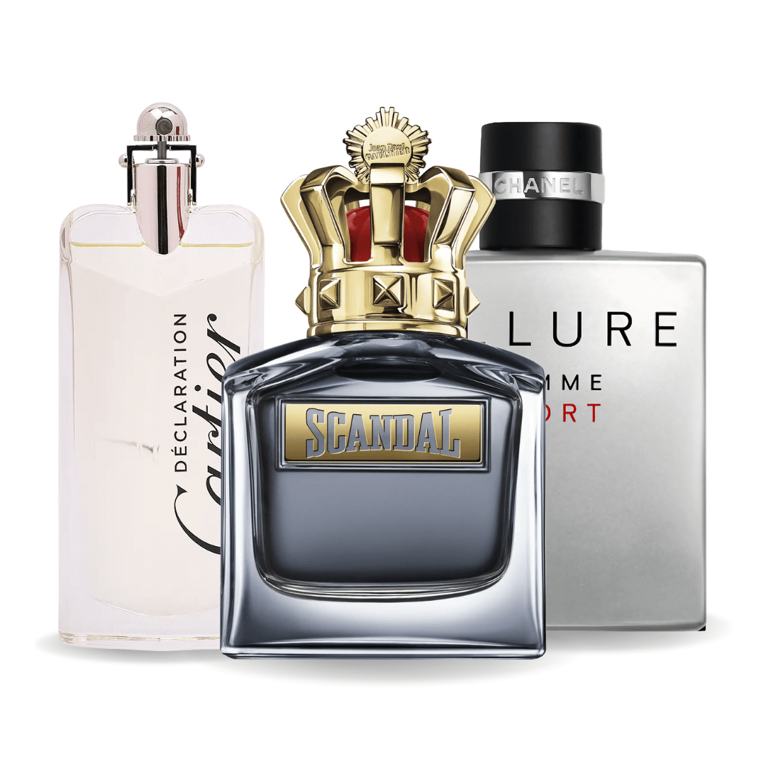ALLURE HOMME SPORTS, JEAN PAUL GAULTIER SCANDAL, CARTIER DECLARATION