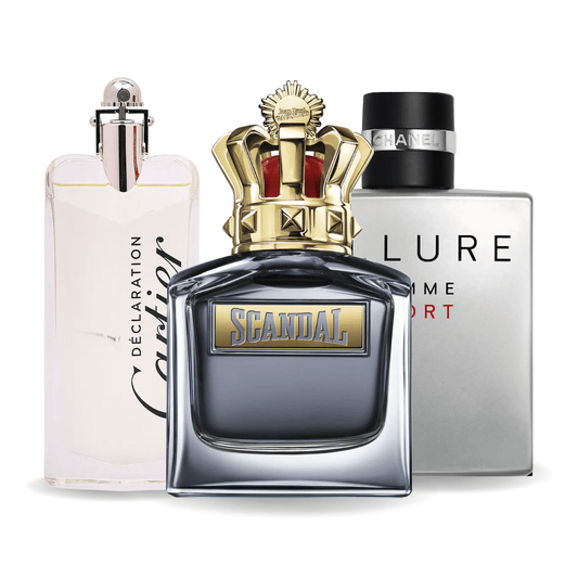 ALLURE HOMME SPORTS, JEAN PAUL GAULTIER SCANDAL, CARTIER DECLARATION